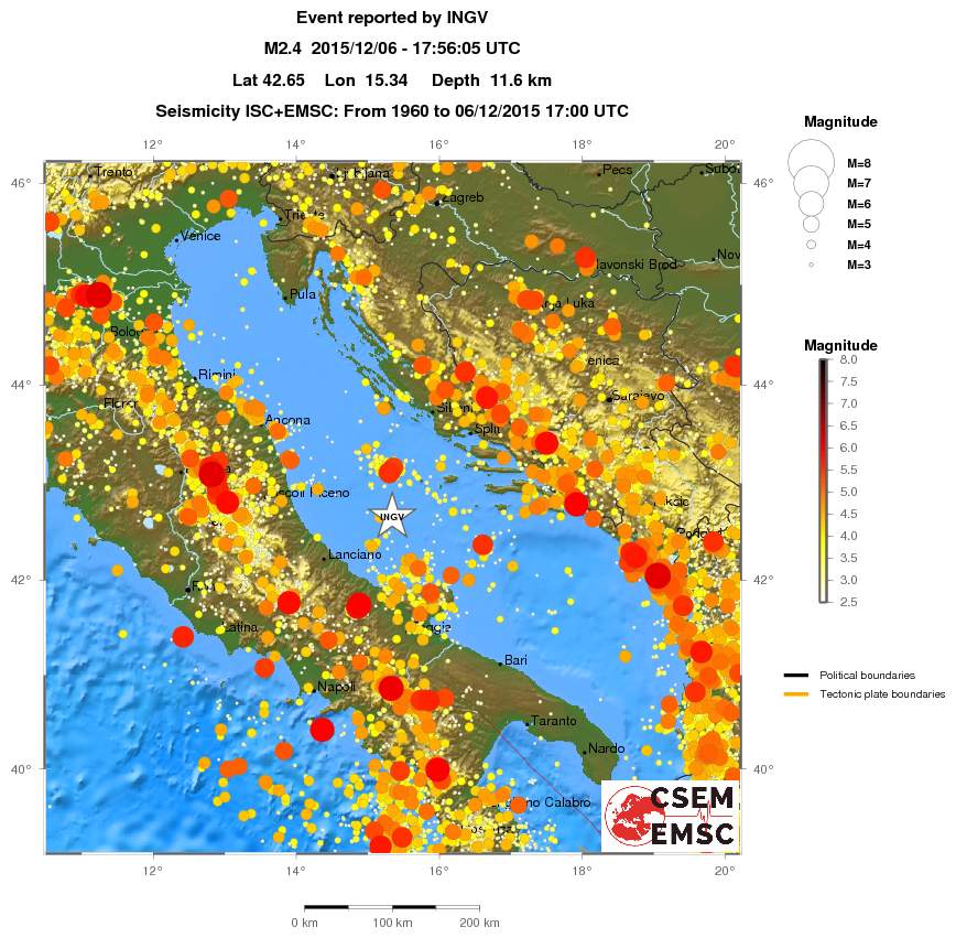 regional magnitude historical seismicity
