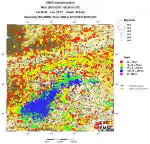 regional historical seismicity