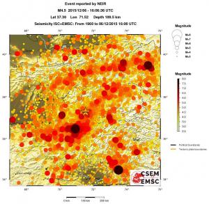 regional magnitude historical seismicity