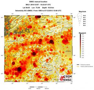 regional magnitude historical seismicity