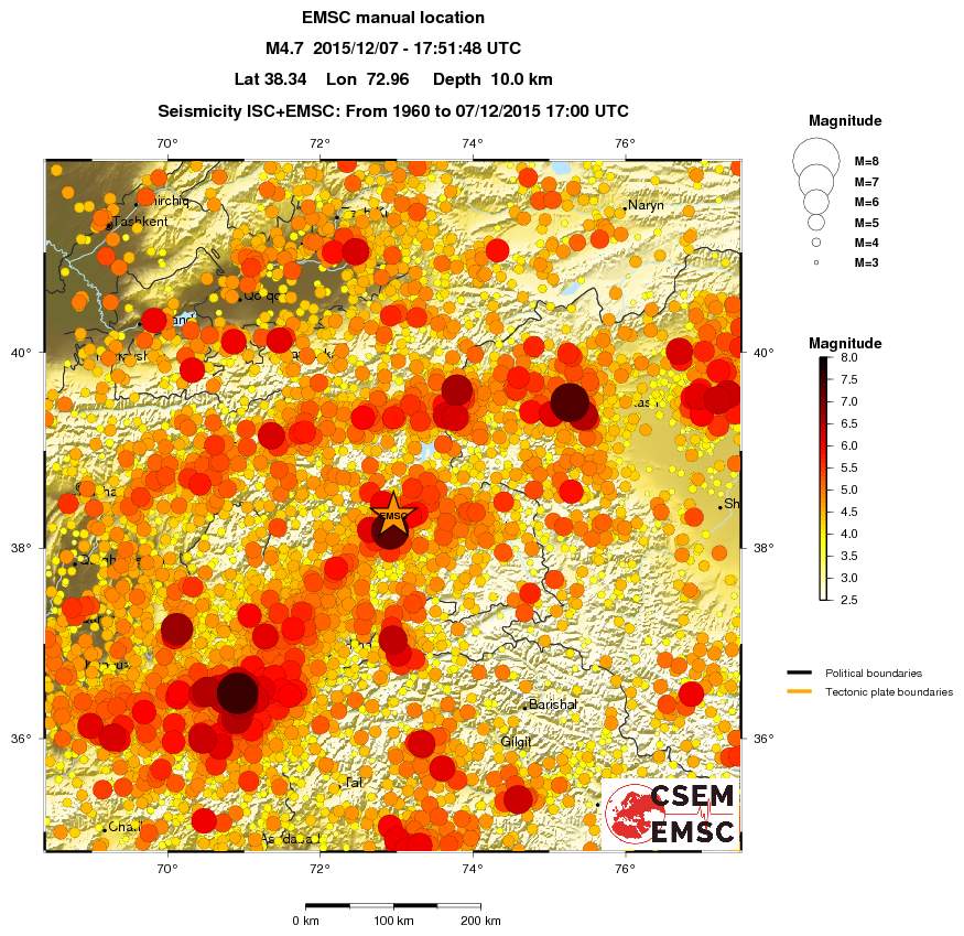 regional magnitude historical seismicity
