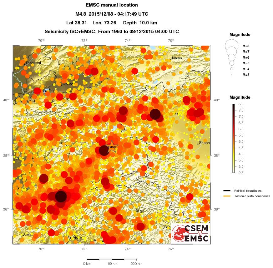 regional magnitude historical seismicity