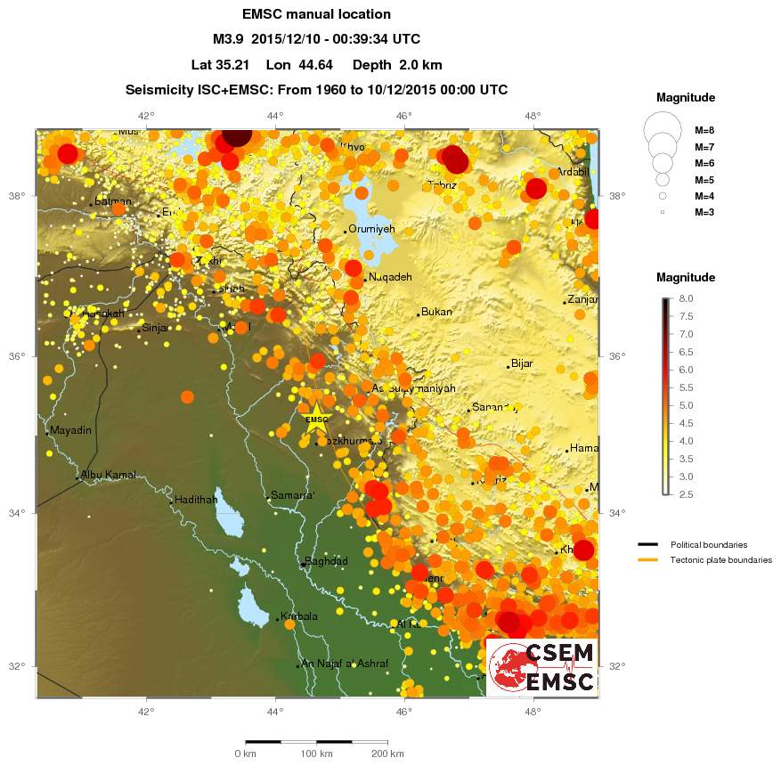 regional magnitude historical seismicity