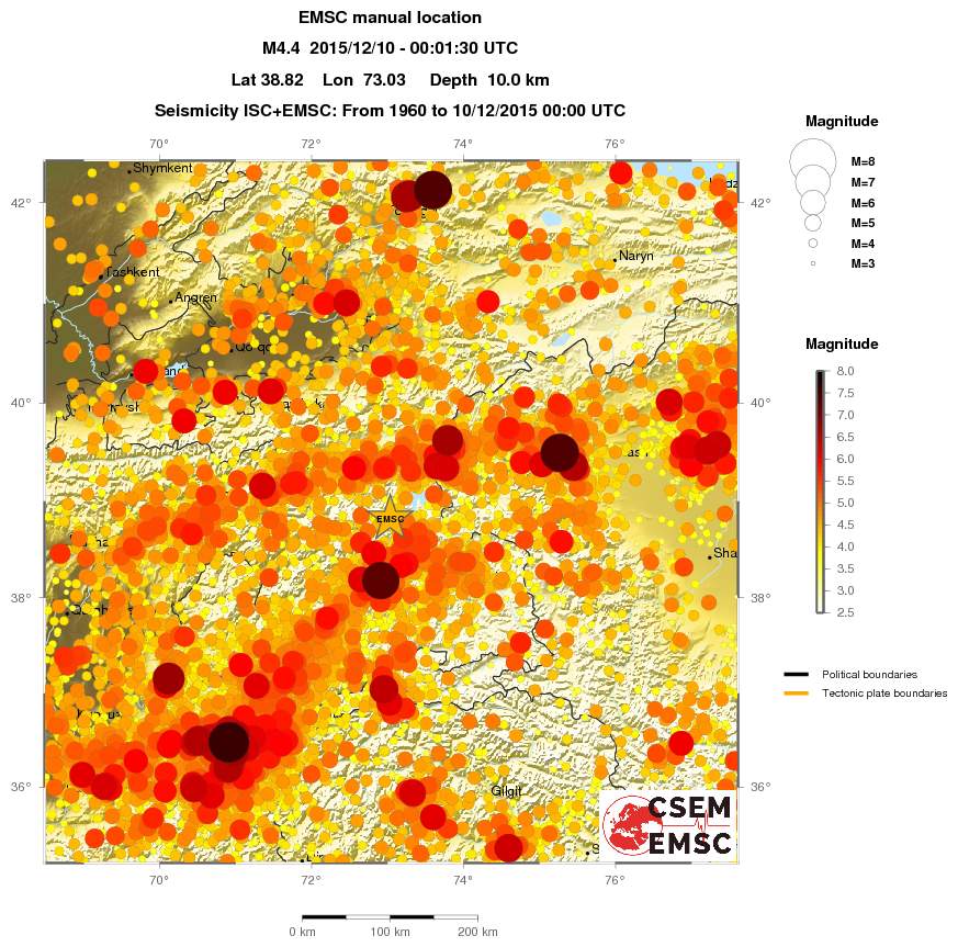 regional magnitude historical seismicity
