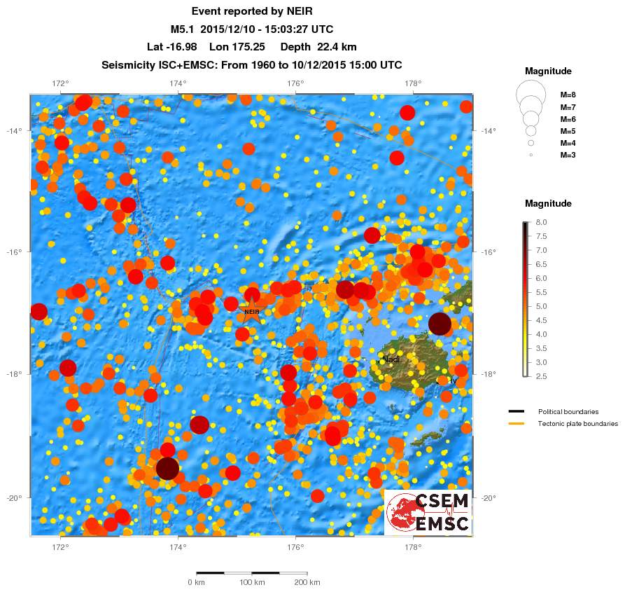 regional magnitude historical seismicity
