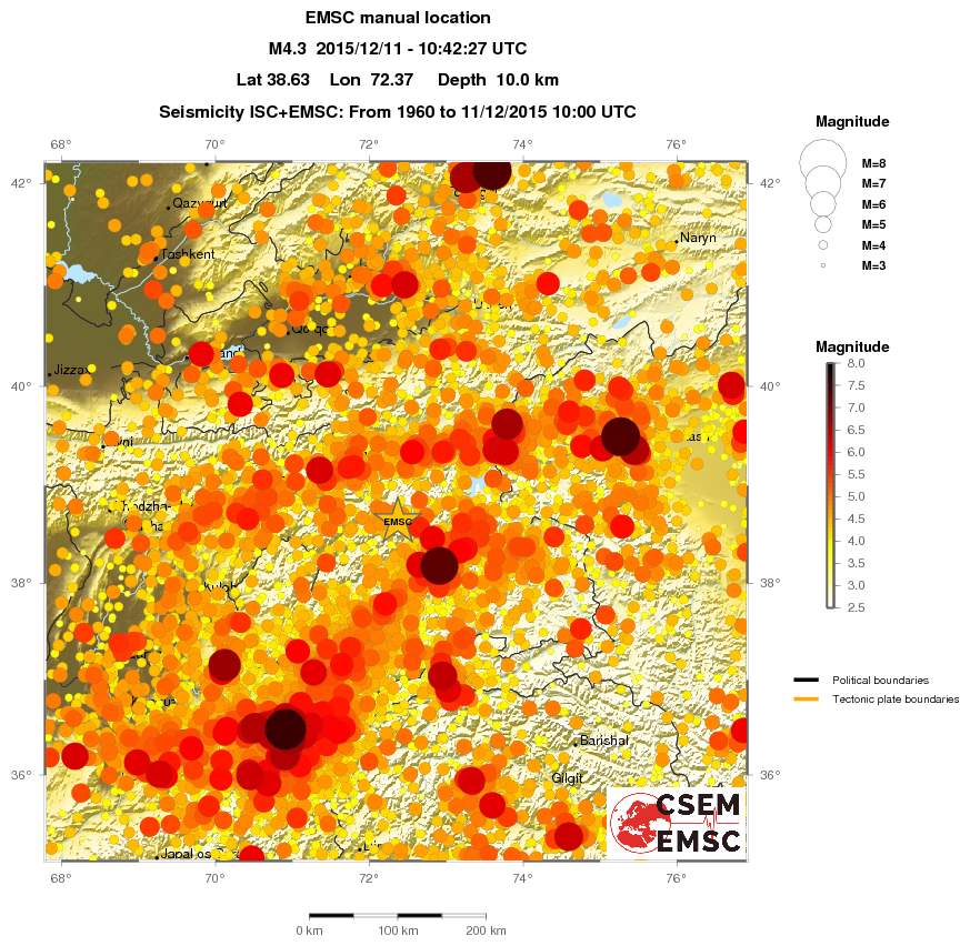 regional magnitude historical seismicity