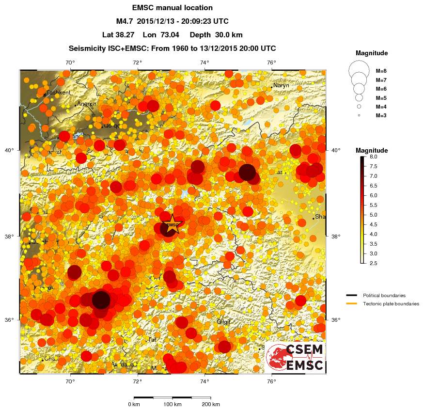 regional magnitude historical seismicity