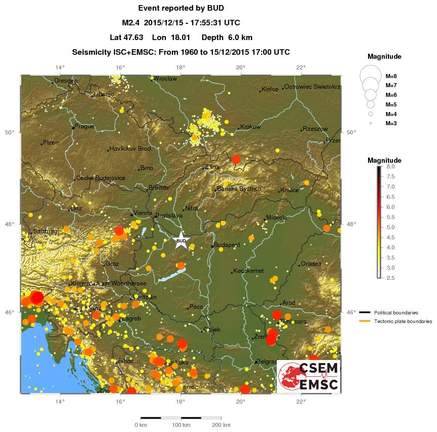 regional magnitude historical seismicity
