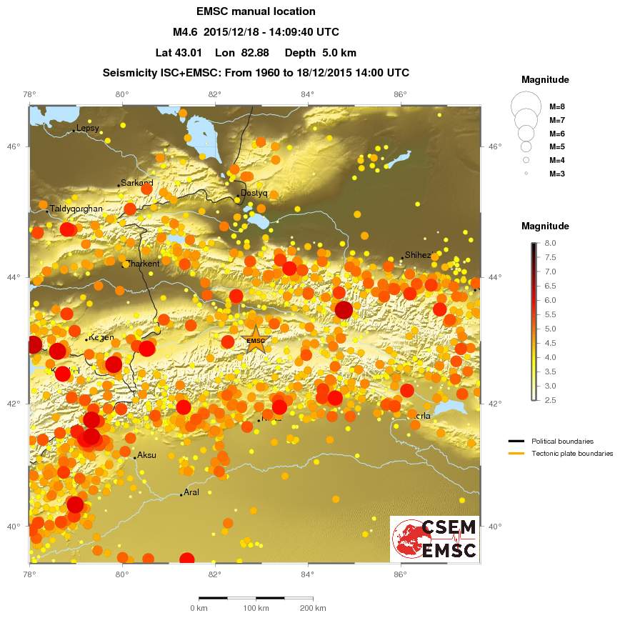regional magnitude historical seismicity