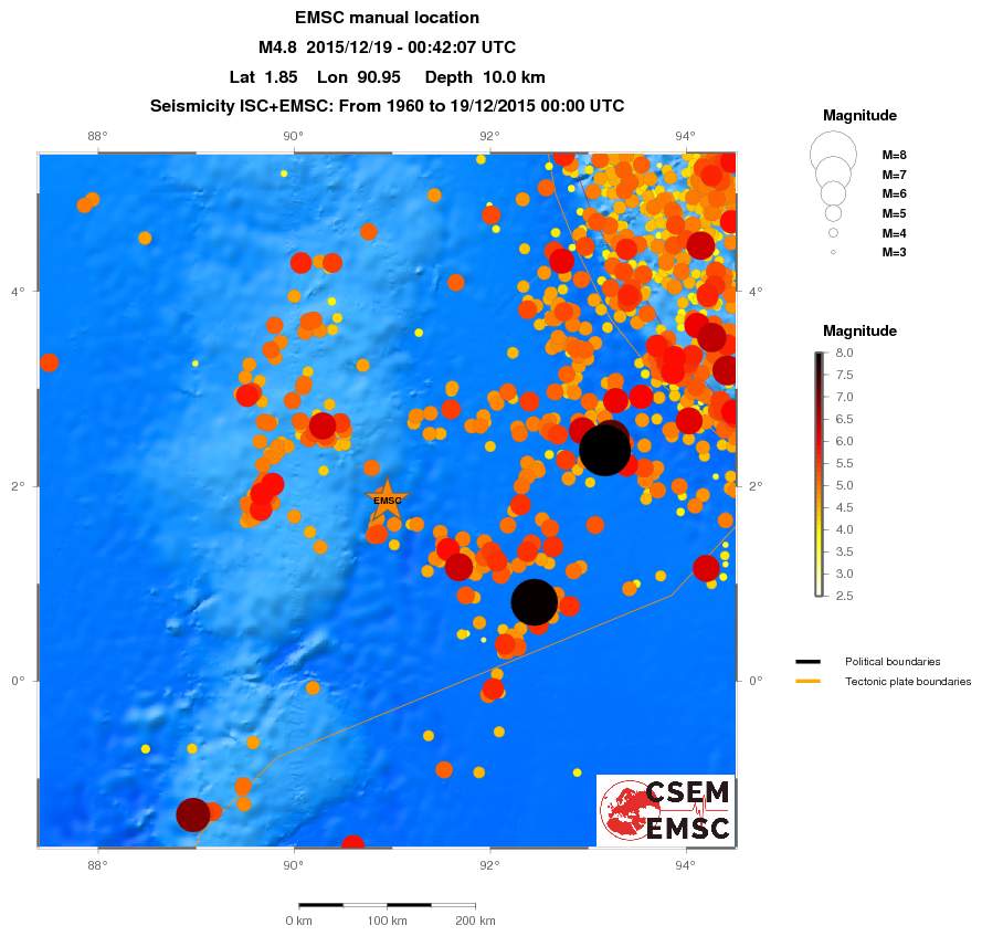 regional magnitude historical seismicity