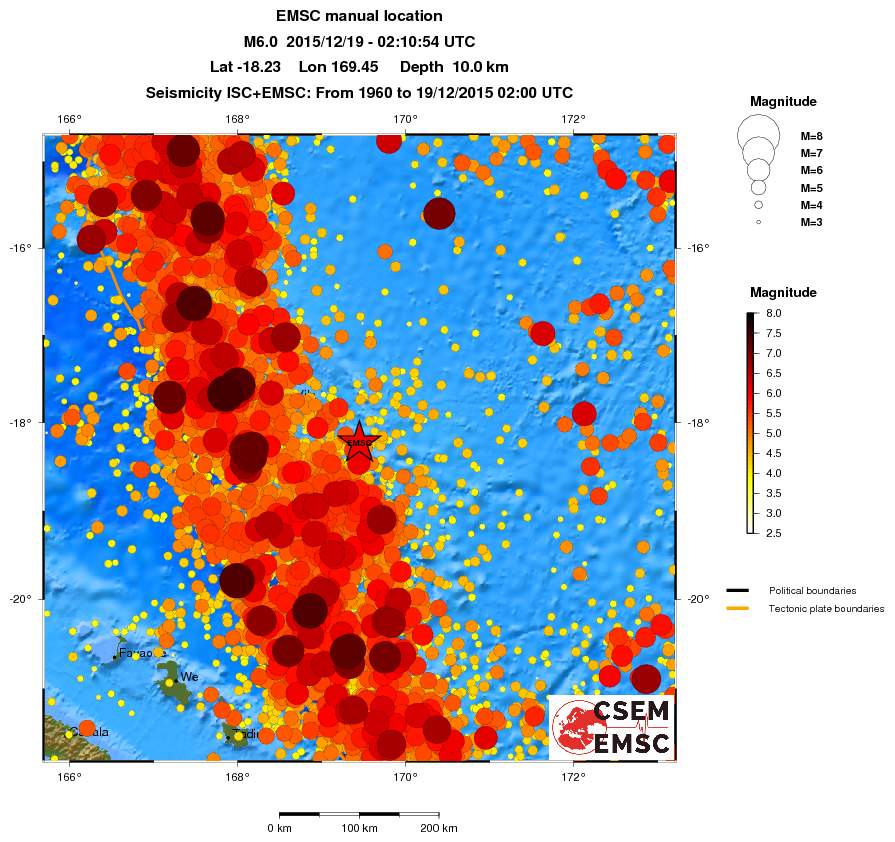 regional magnitude historical seismicity