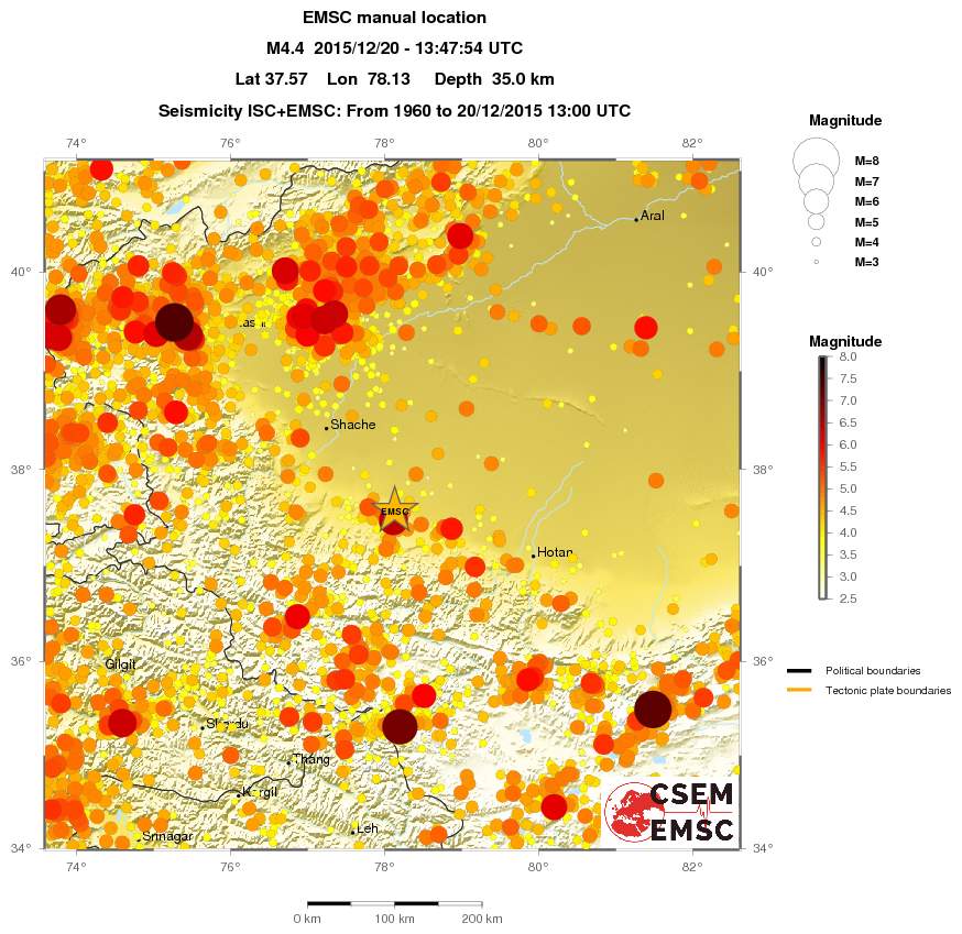 regional magnitude historical seismicity