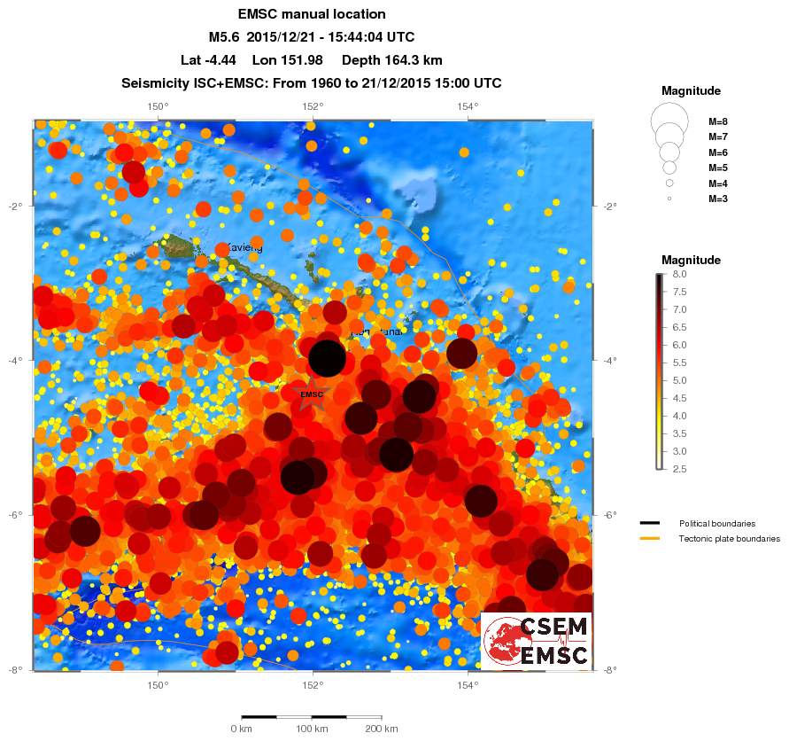 regional magnitude historical seismicity