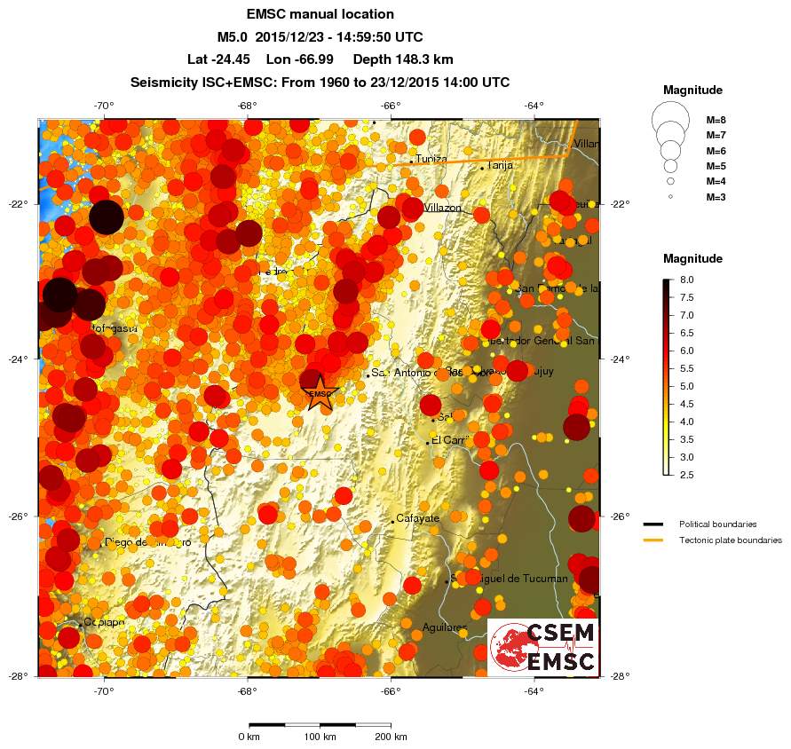 regional magnitude historical seismicity