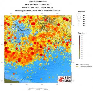 regional magnitude historical seismicity