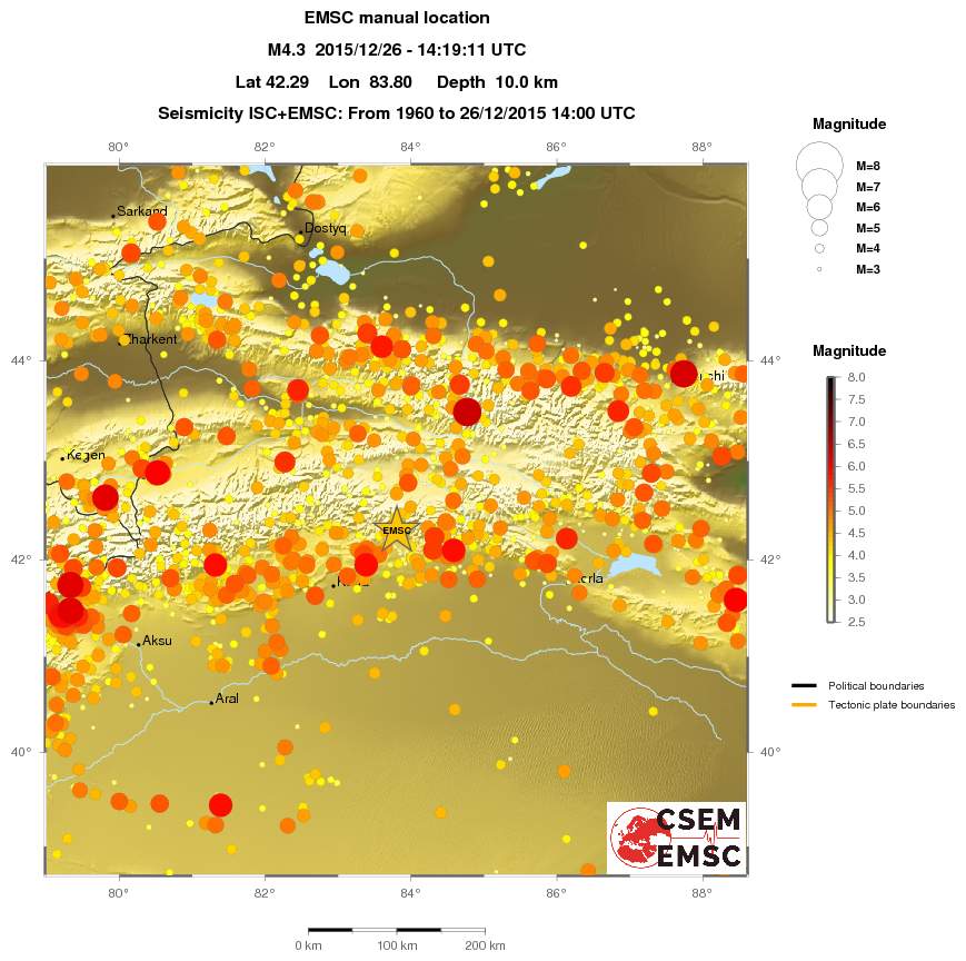 regional magnitude historical seismicity