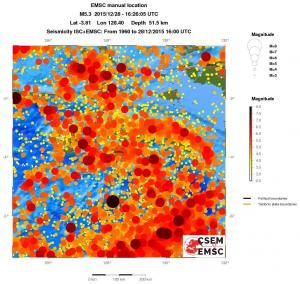 regional magnitude historical seismicity