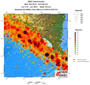 regional magnitude historical seismicity