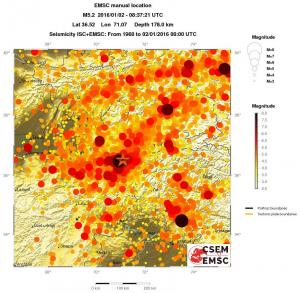regional magnitude historical seismicity