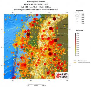 regional magnitude historical seismicity