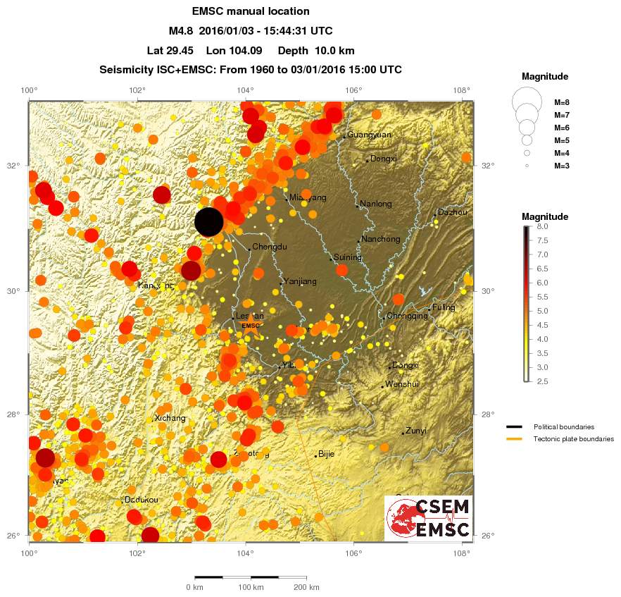 regional magnitude historical seismicity