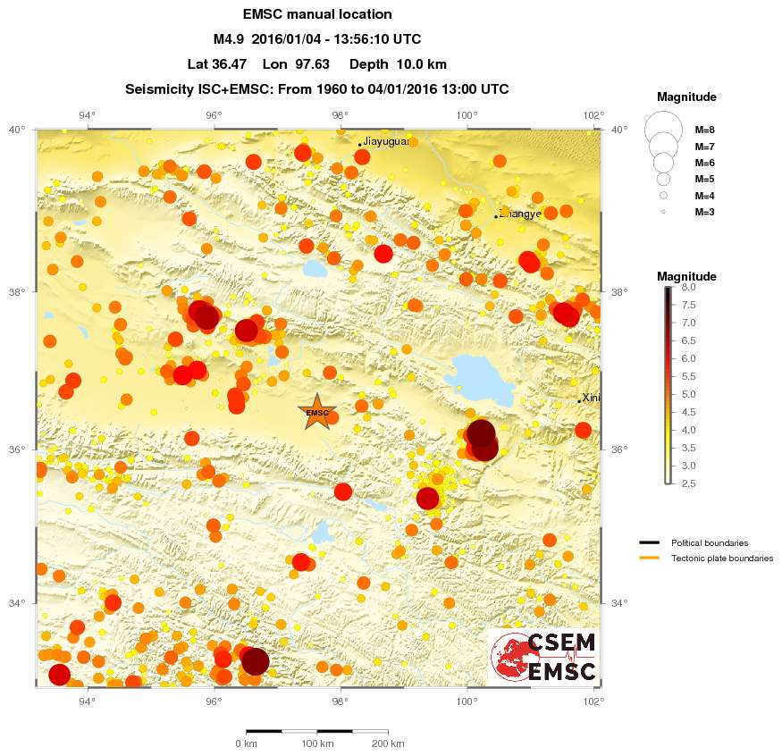 regional magnitude historical seismicity