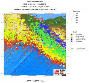 regional historical seismicity