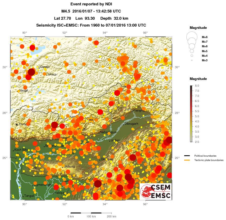 regional magnitude historical seismicity