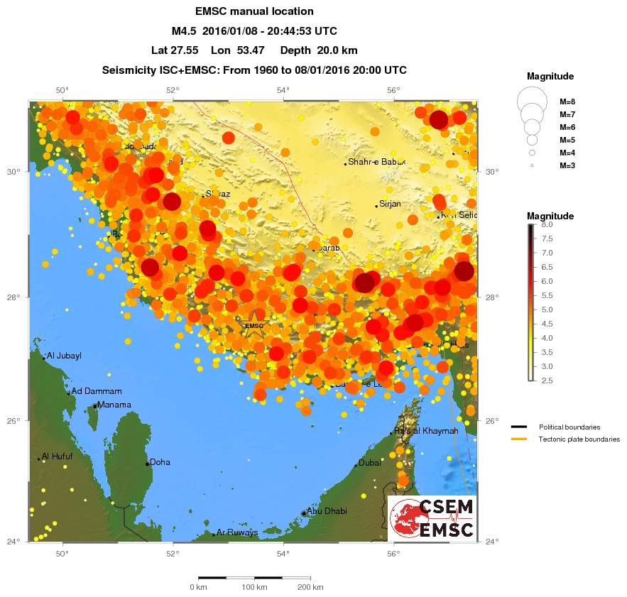 regional magnitude historical seismicity