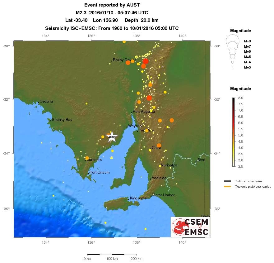 regional magnitude historical seismicity