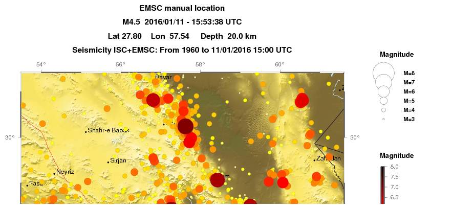 regional magnitude historical seismicity