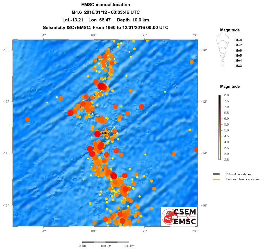 regional magnitude historical seismicity