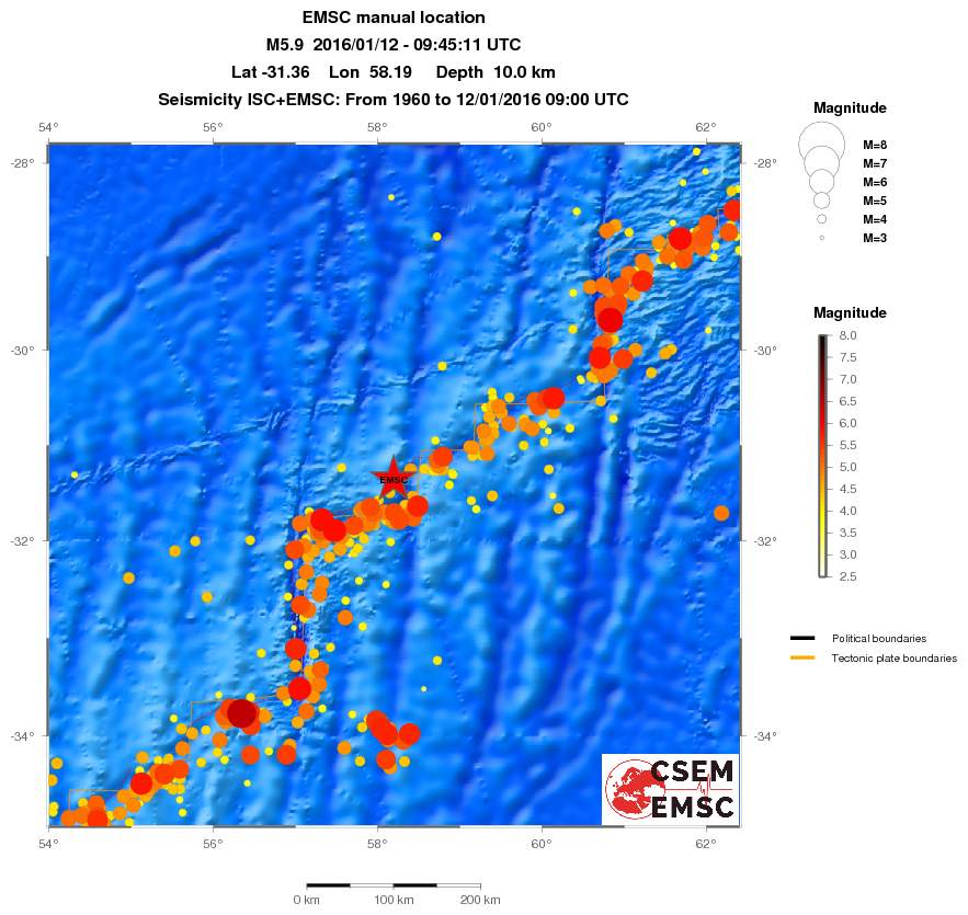 regional magnitude historical seismicity