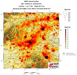 regional magnitude historical seismicity