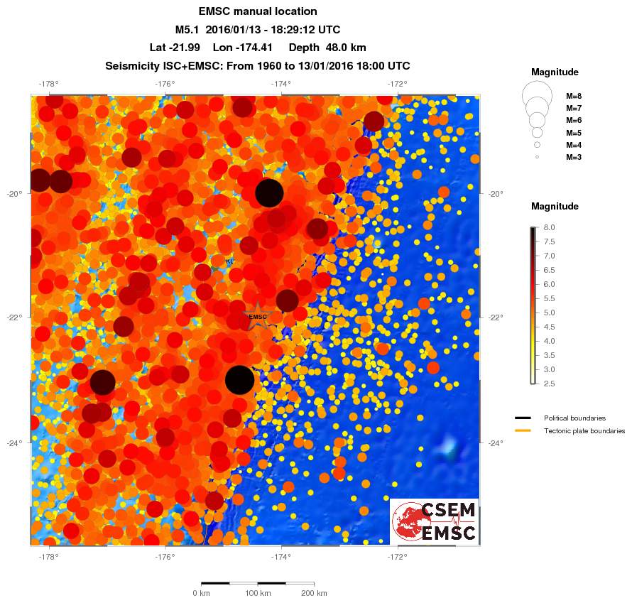 regional magnitude historical seismicity