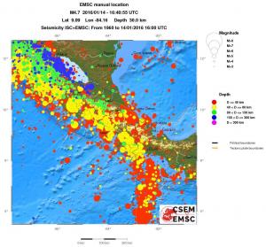 regional historical seismicity