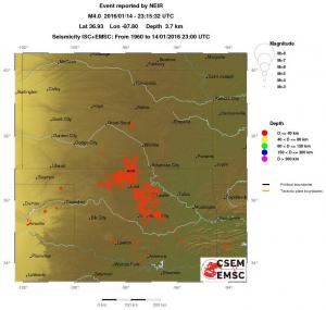 regional historical seismicity