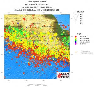 regional historical seismicity