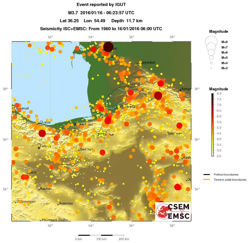 regional magnitude historical seismicity