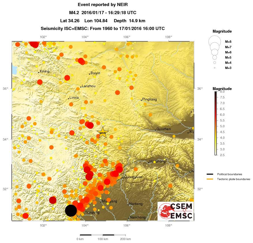 regional magnitude historical seismicity