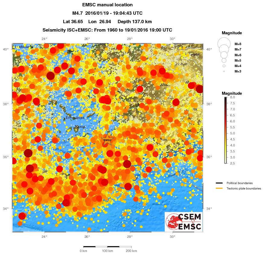 regional magnitude historical seismicity