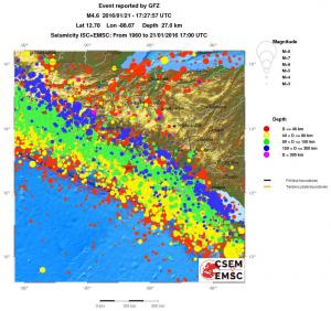 regional historical seismicity