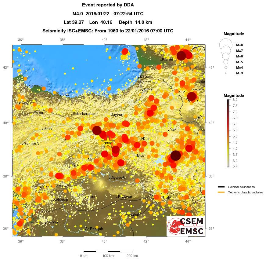 regional magnitude historical seismicity
