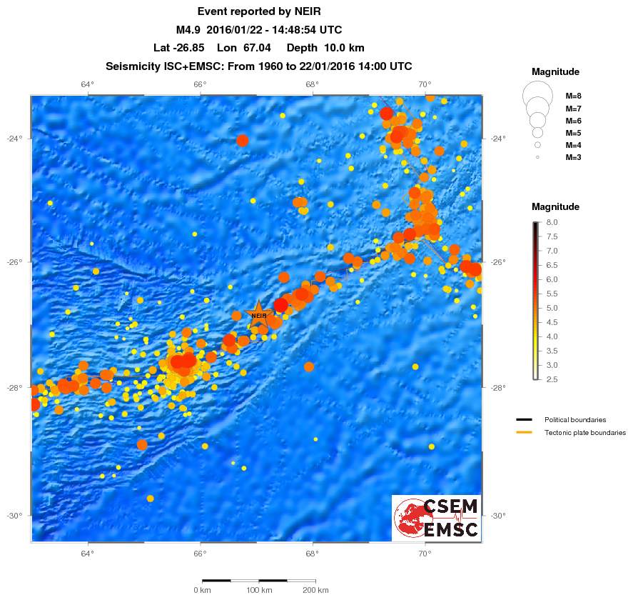 regional magnitude historical seismicity