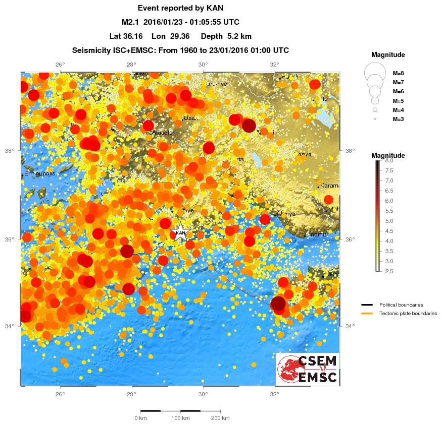 regional magnitude historical seismicity