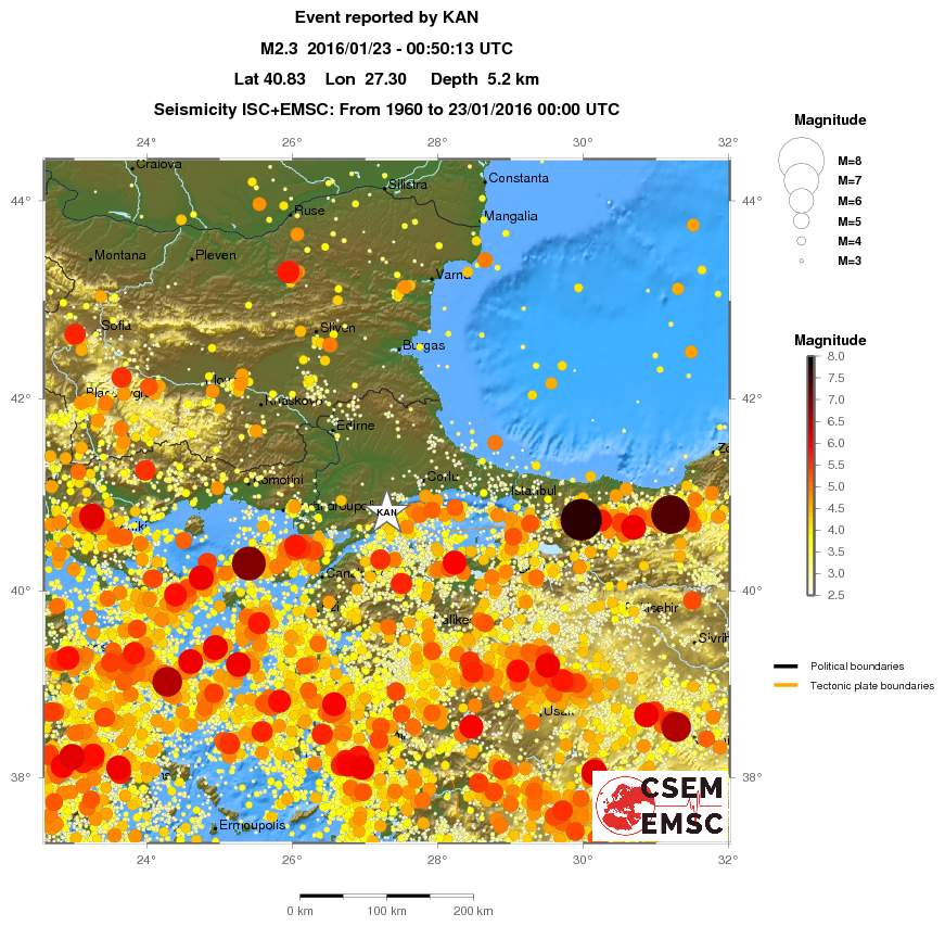 regional magnitude historical seismicity