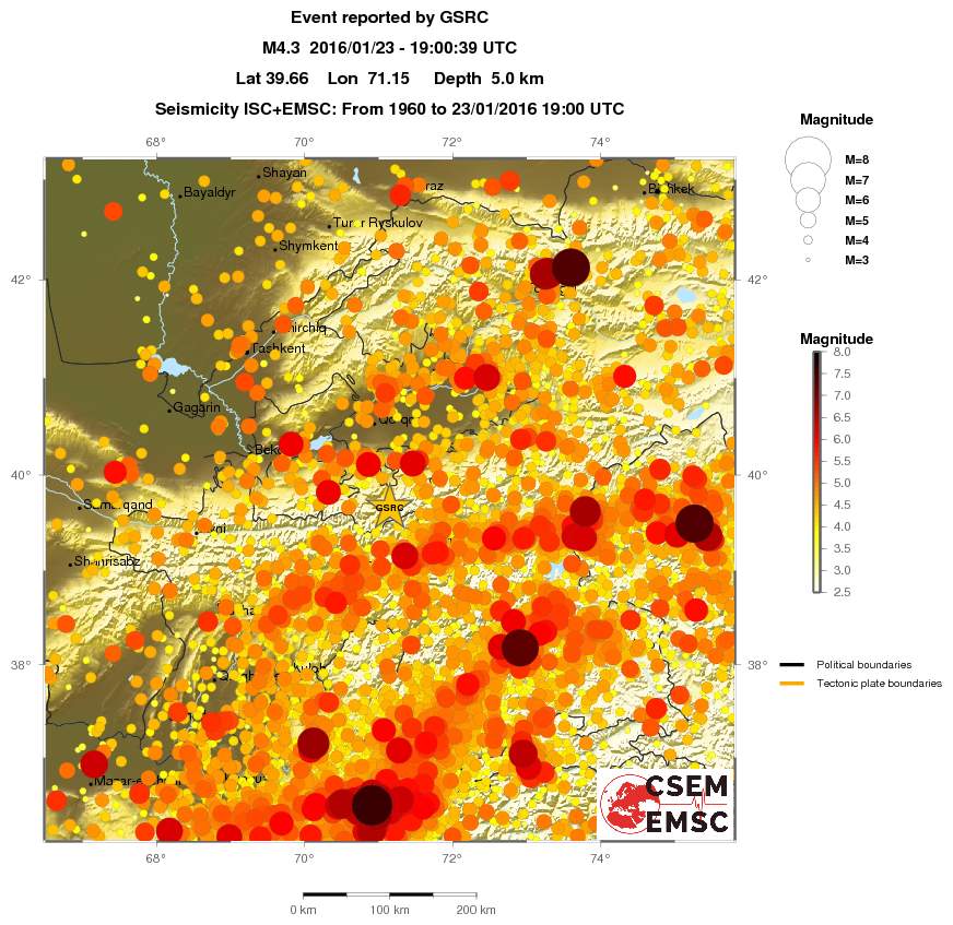 regional magnitude historical seismicity