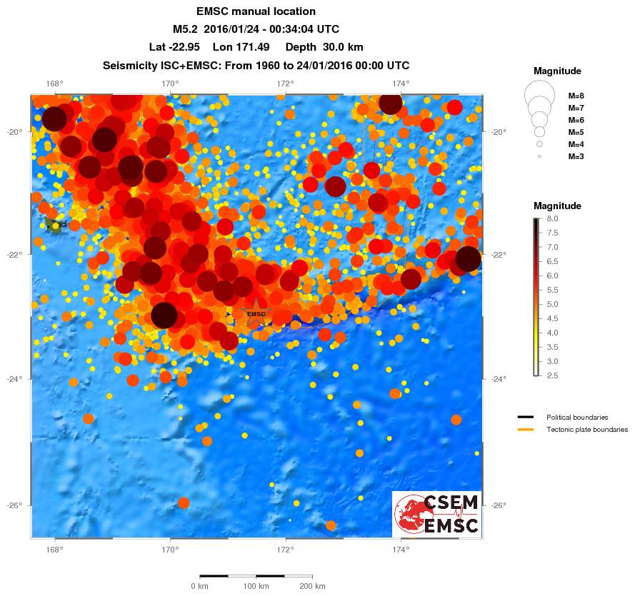 regional magnitude historical seismicity