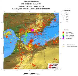 regional historical seismicity