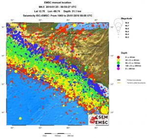 regional historical seismicity